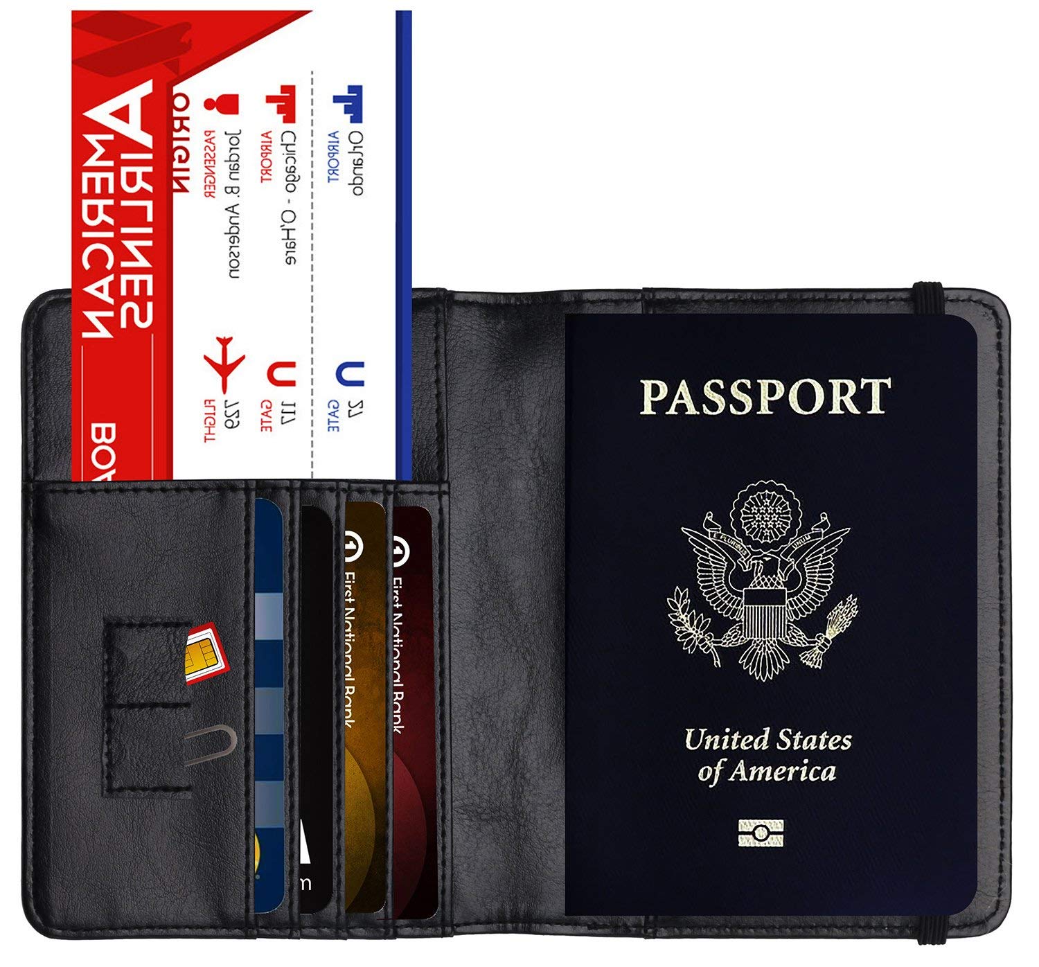thumbnail image 2 of Tobin Marcus Handmade German Reisepass RFID Blocking Passport Wallet – Suri Alpaca Leather, Black, Made In Peru 2 of 5