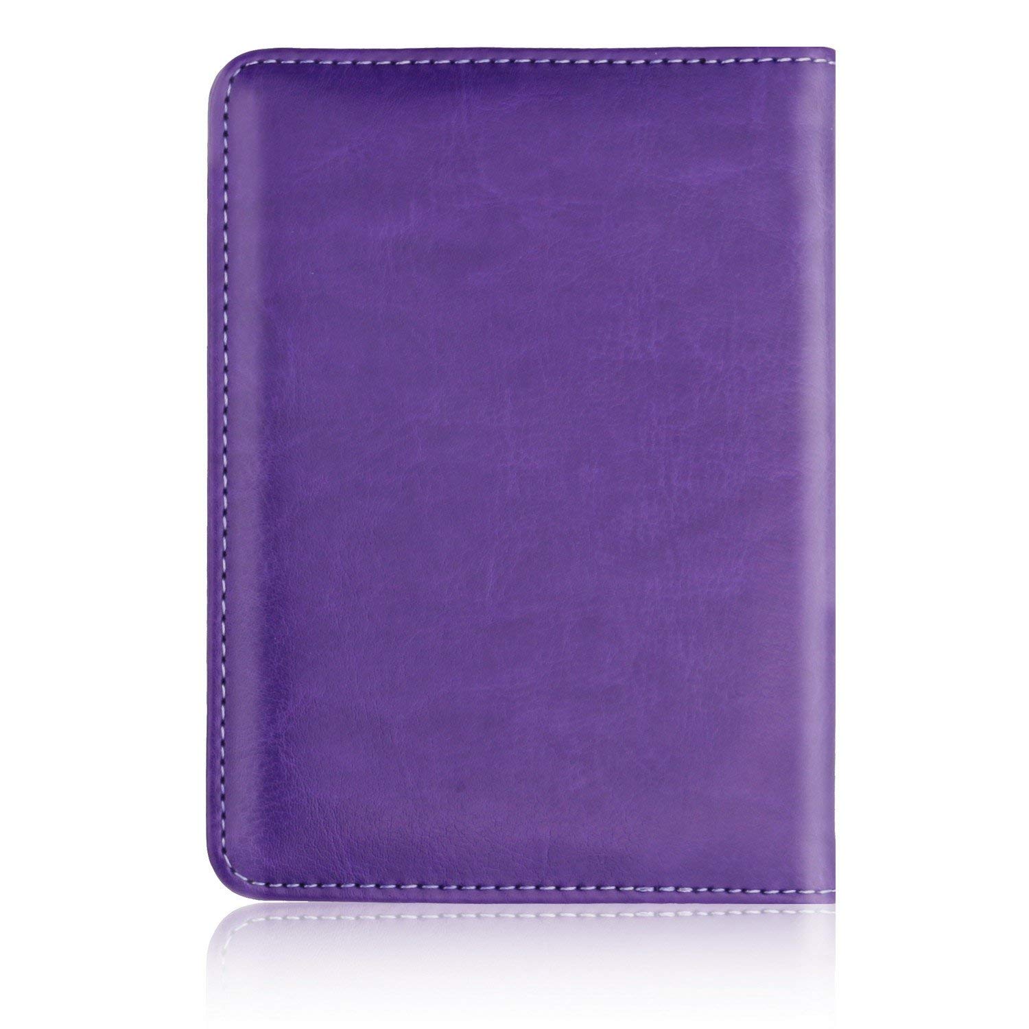 Solid Colour RFID Blocking Passport Holder – Leather Travel Wallet Cover