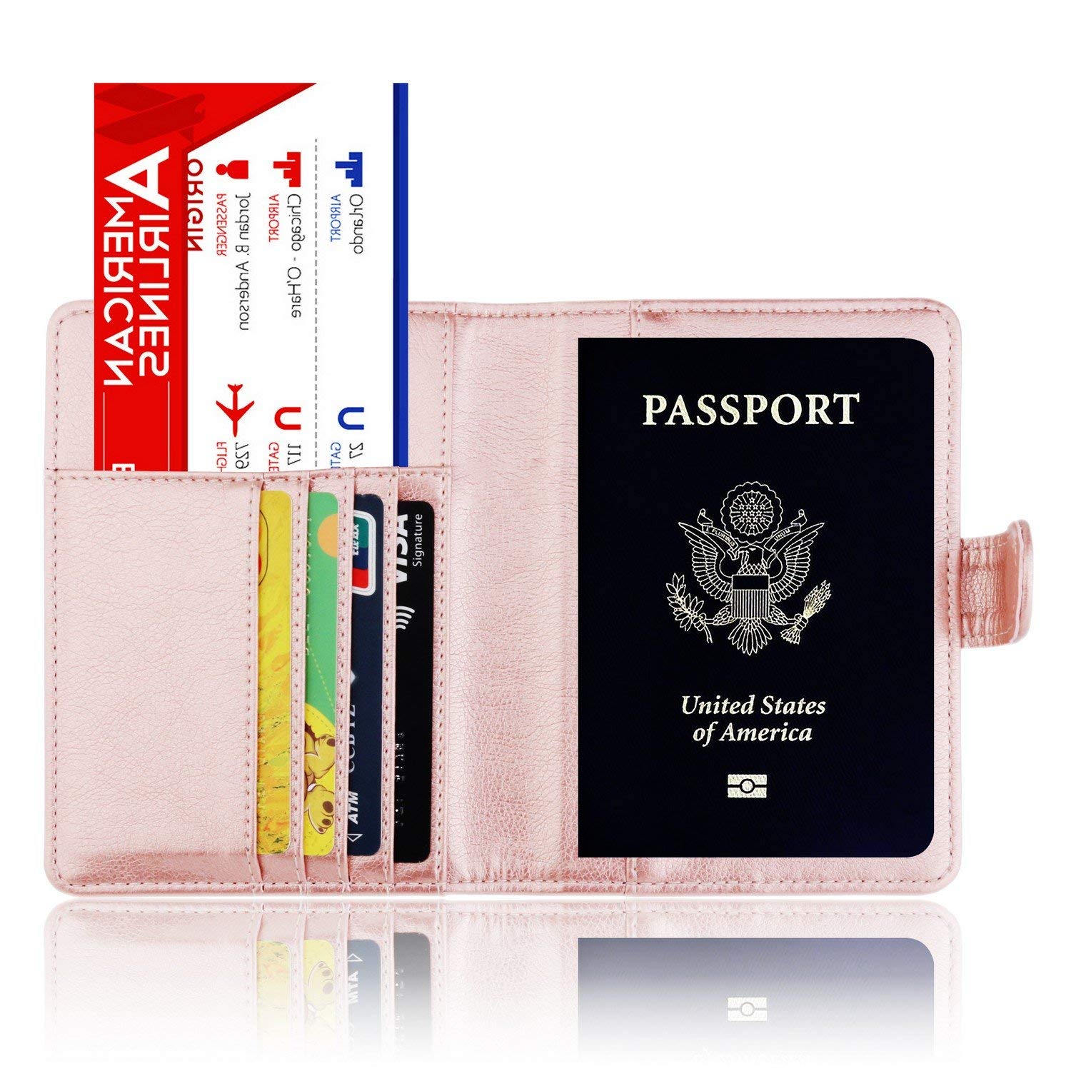 Leather Passport Holder Leather Rfid Blocking Passport Cover Case for ...